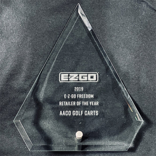 E-Z-GO Diamond Elite Dealer Award